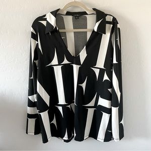 Amisu Alphabet Long Sleeve Top